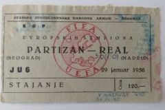 Kup evropskih šampiona 1955/56 | 29.01.1956. | Partizan - Real Madrid 3:0