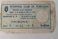 Kup evropskih šampiona 1961/62 | 13.09.1961. | Sporting Lisabon – Partizan 1:1