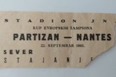 Kup evropskih šampiona 1965/66 | 22.09.1965. | Partizan – Nant 2:0