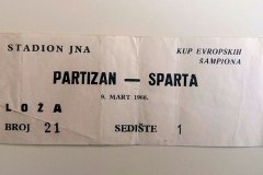 Kup evropskih šampiona 1965/66 | 09.03.1966. | Partizan – Sparta (Prag) 5:0