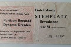 Kup sajamskih gradova 1970/71 | 30.09.1970. | Dinamo (Drezden) - Partizan 6:0