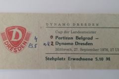 Kup evropskih šampiona 1978/79 | 27.09.1978. | Dinamo (Drezden) - Partizan 2:0